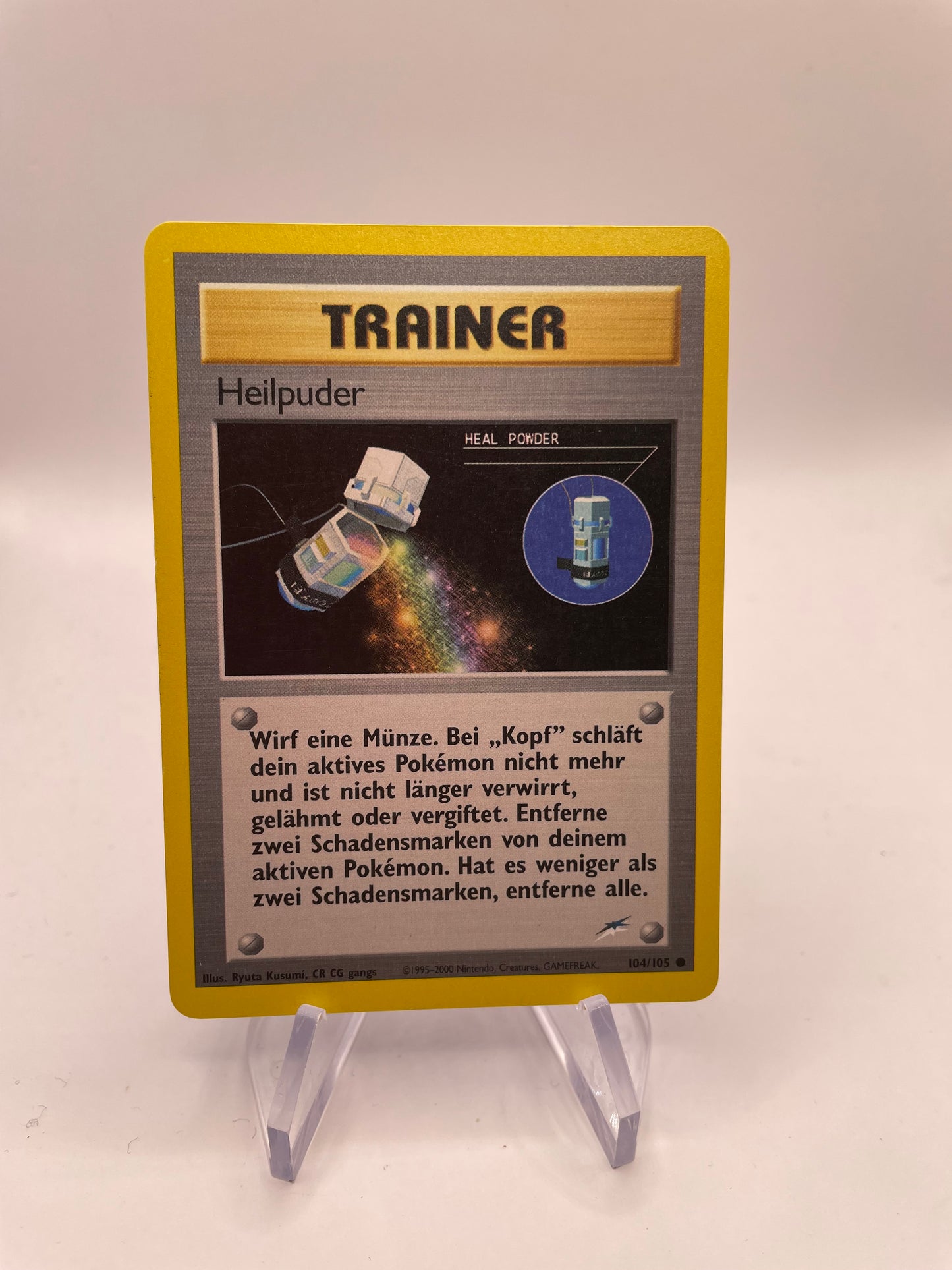 Pokemon Karte Neo Destiny Trainer Heilpuder 104/105 Deutsch