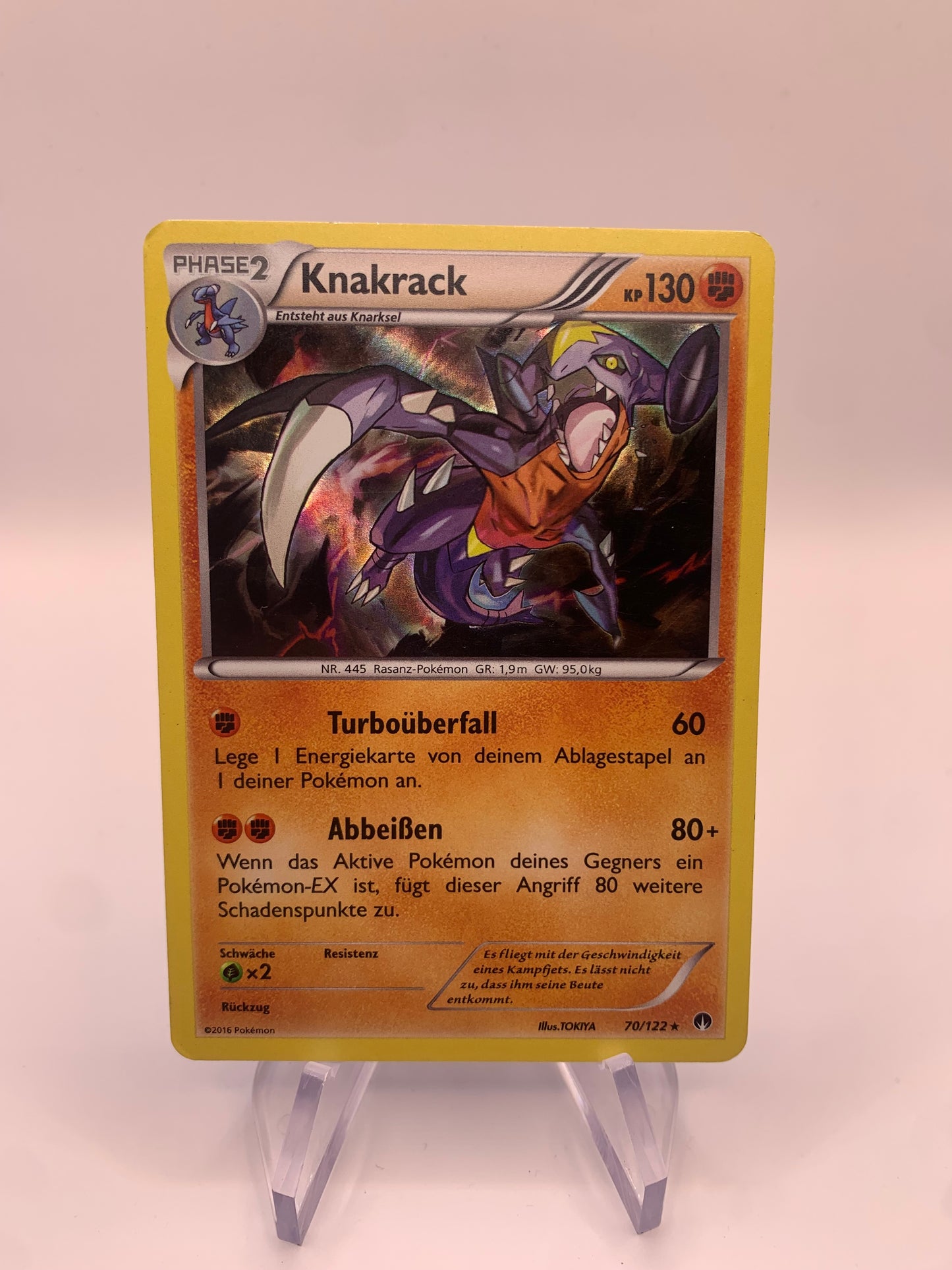 Pokemon Karte Holo Knakrack 70/122 Deutsch