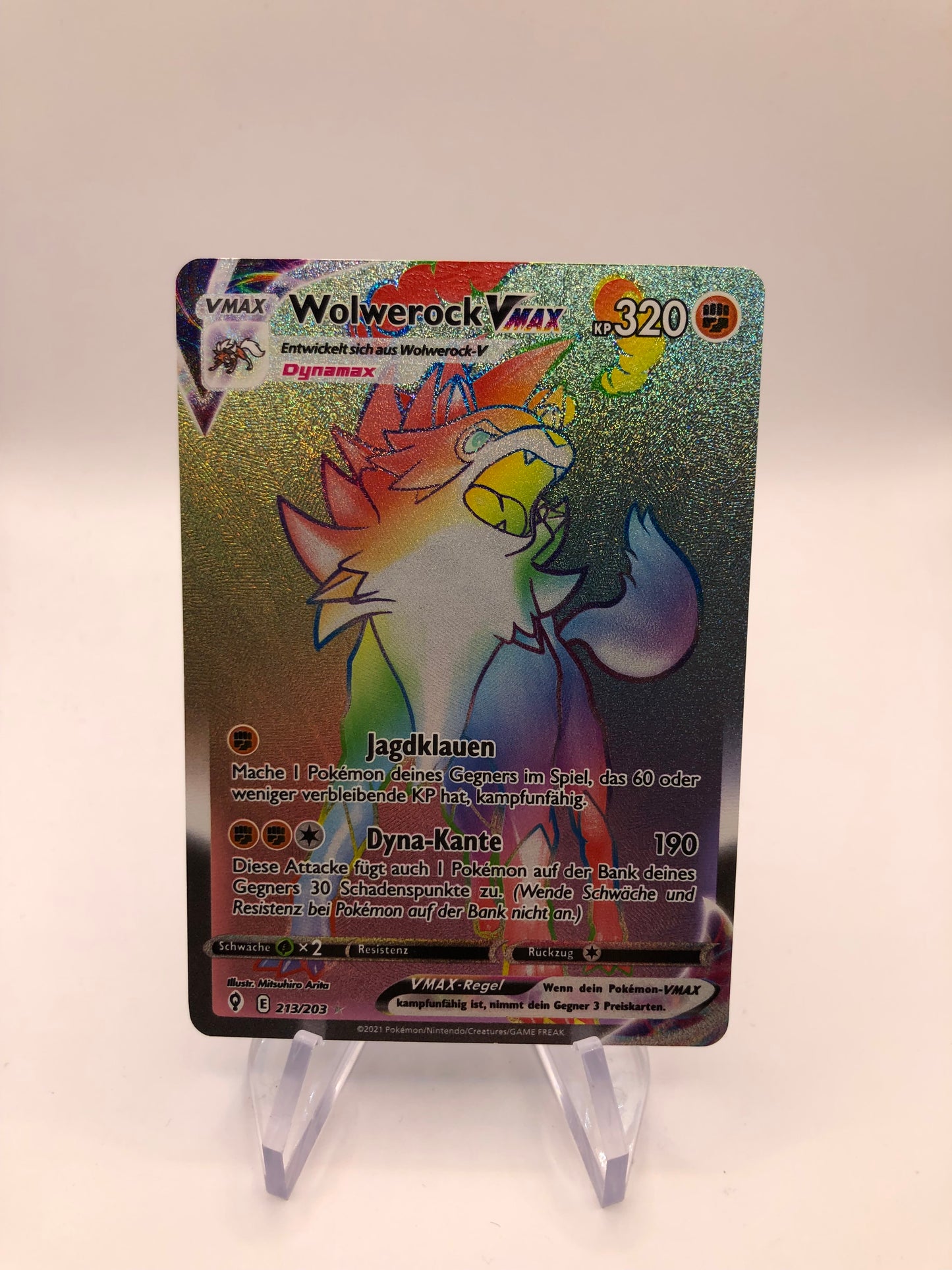 Pokemon Karten Rainbow Wolwerock 213/203 Deutsch