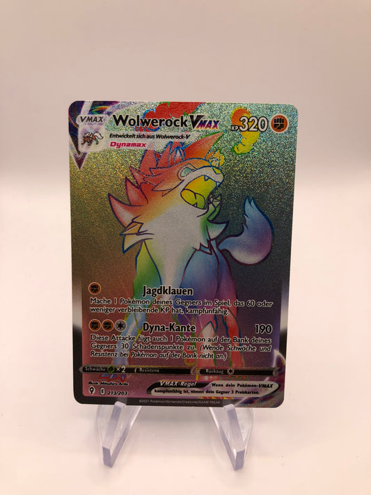 Pokemon Karten Rainbow Wolwerock 213/203 Deutsch