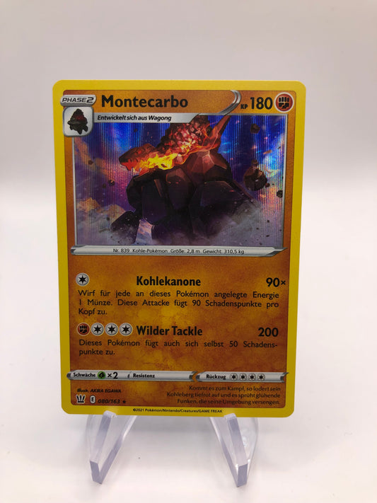 Pokemon Karte Holo Montecarbo 80/163 Deutsch