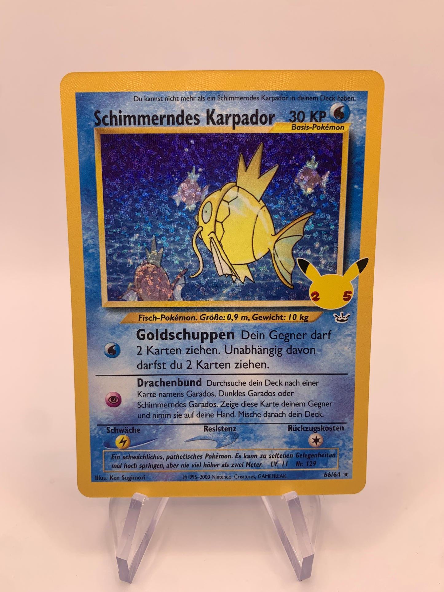 Pokemon Karte Holo Celebration Schimmerndes Karpador 66/64 Deutsch