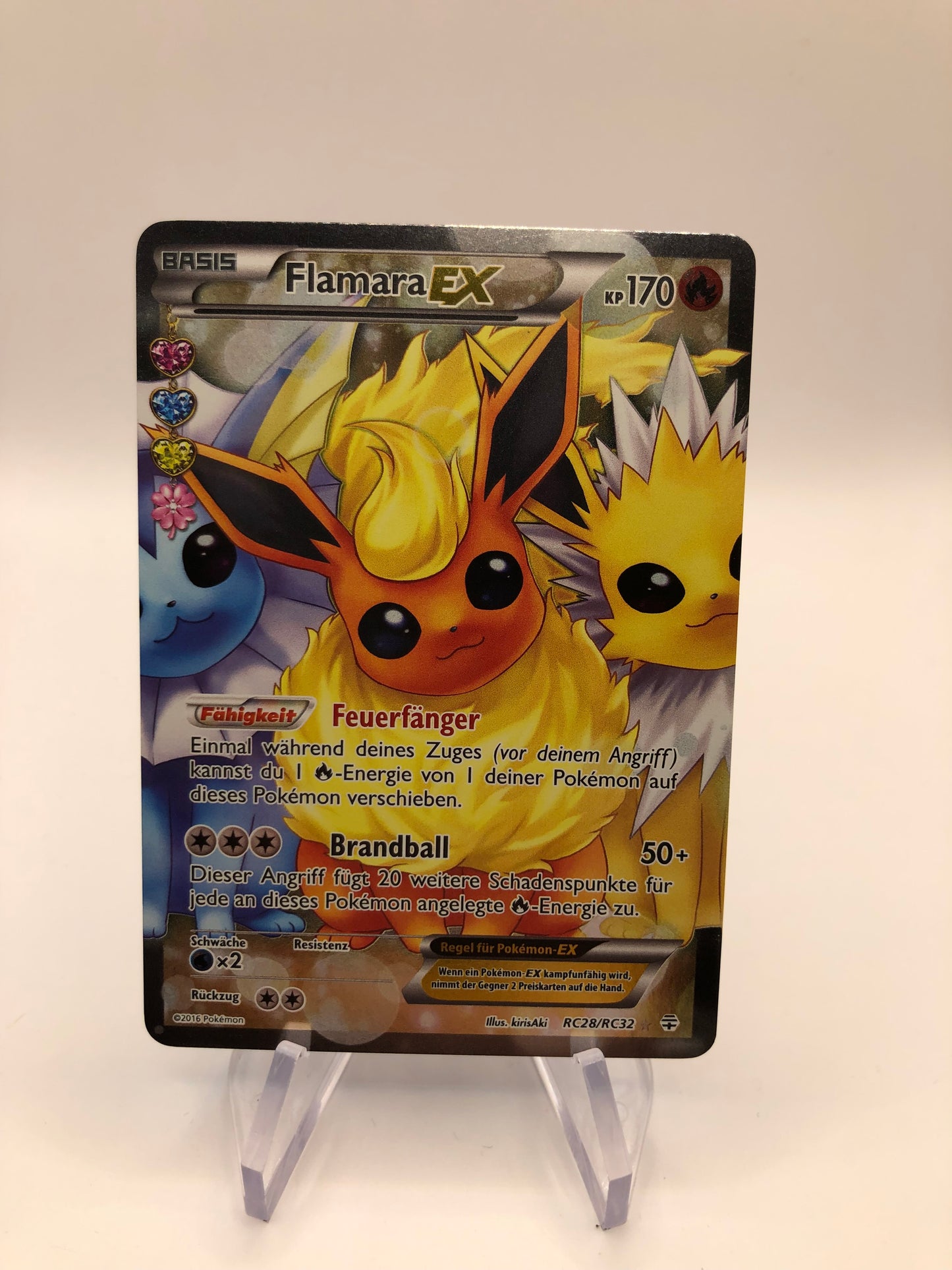 Pokemon Karte EX Alt Art Flamara RC28/RC32 Deutsch