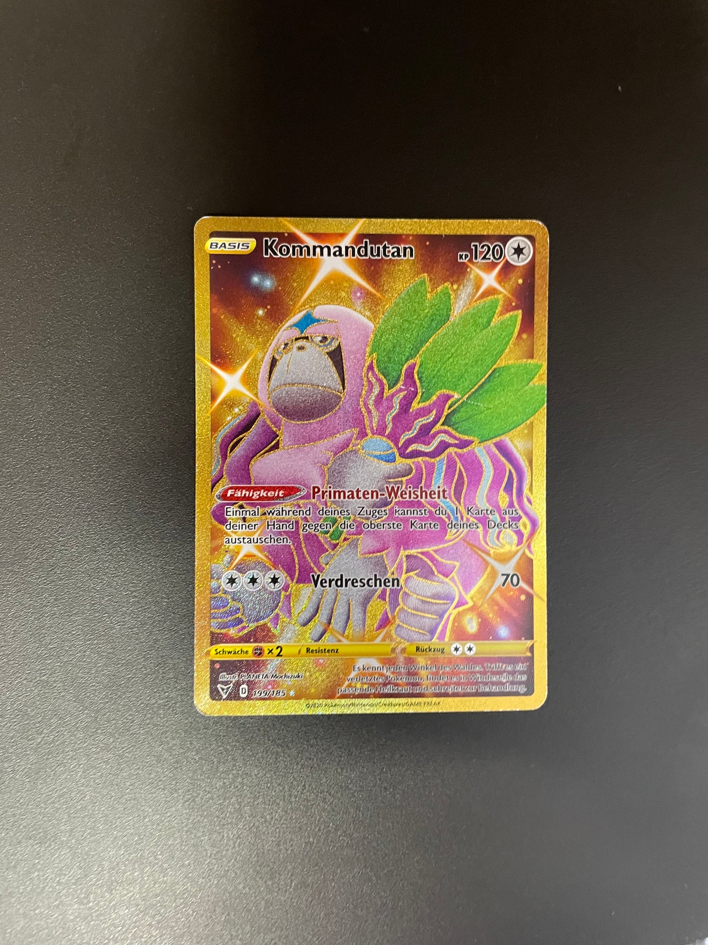 Pokemon Karte Art Rare Kommandutan 199/185 Deutsch
