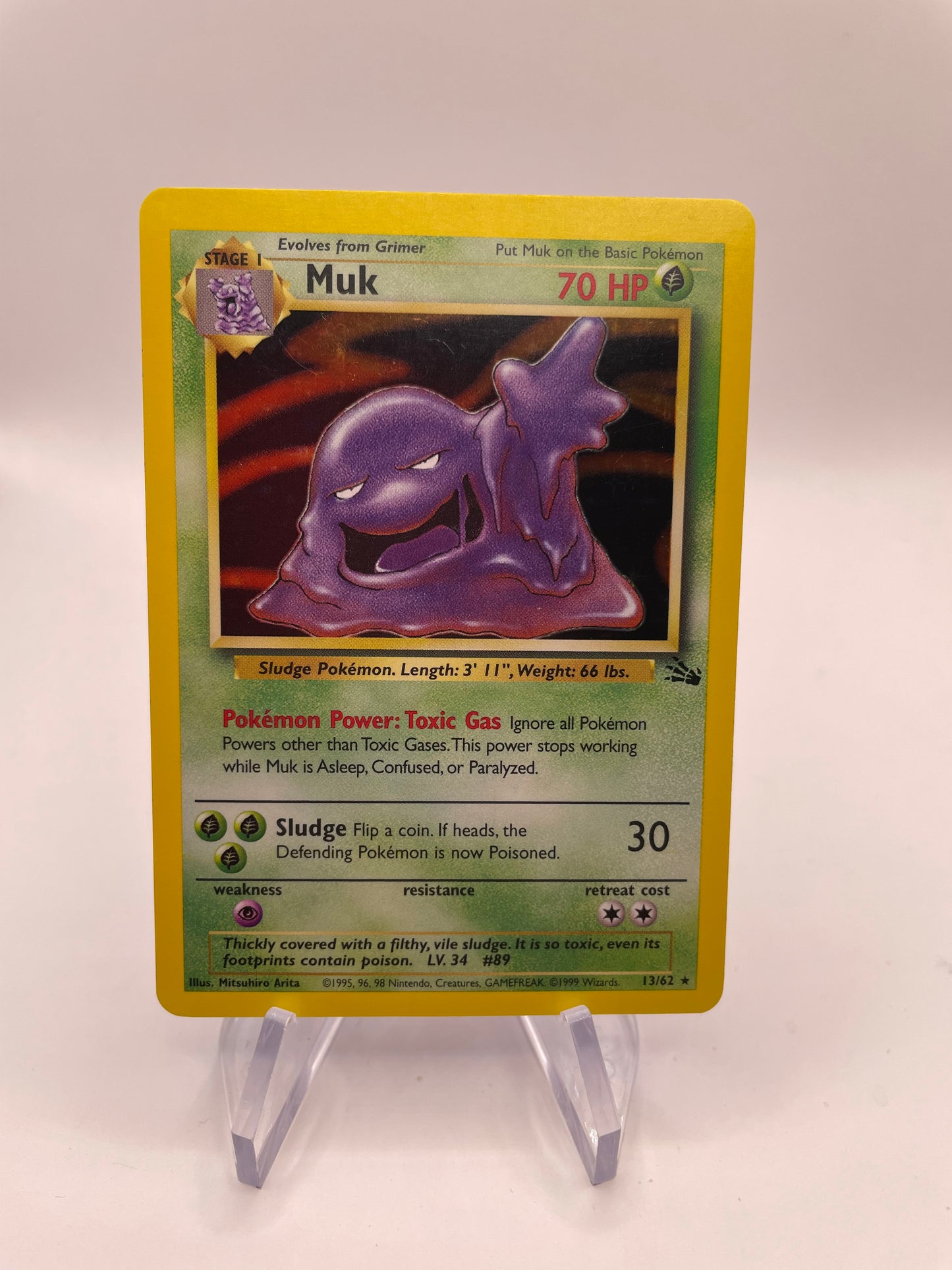Pokemon Karte Holo Sleimok 13/62 Englisch