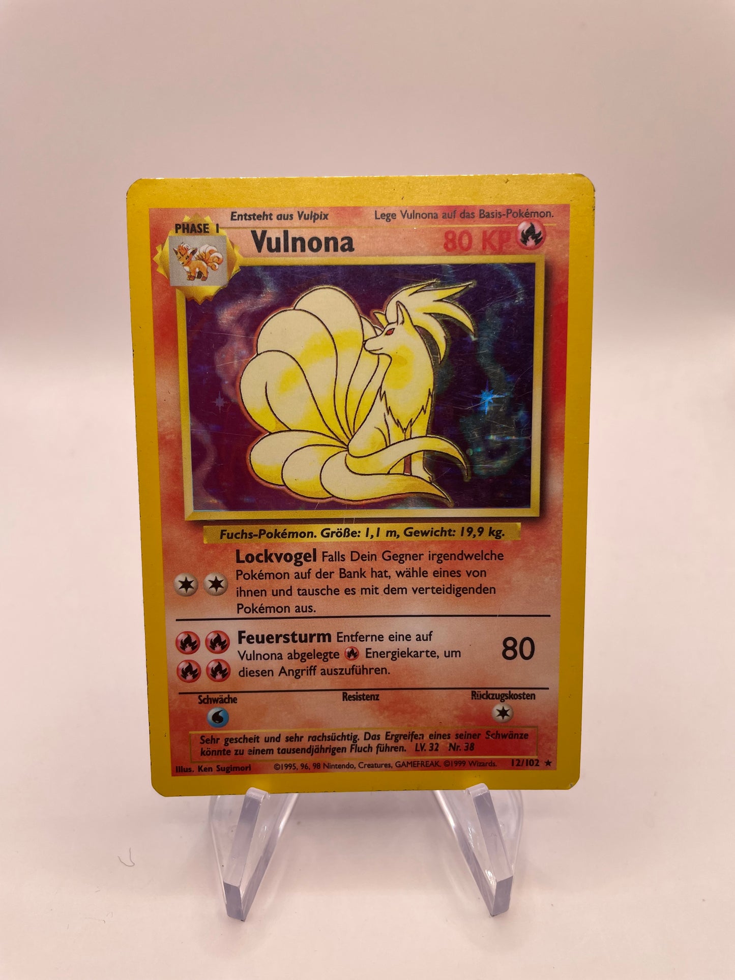 Pokemon Karte Holo Vulnona 12/102 Deutsch