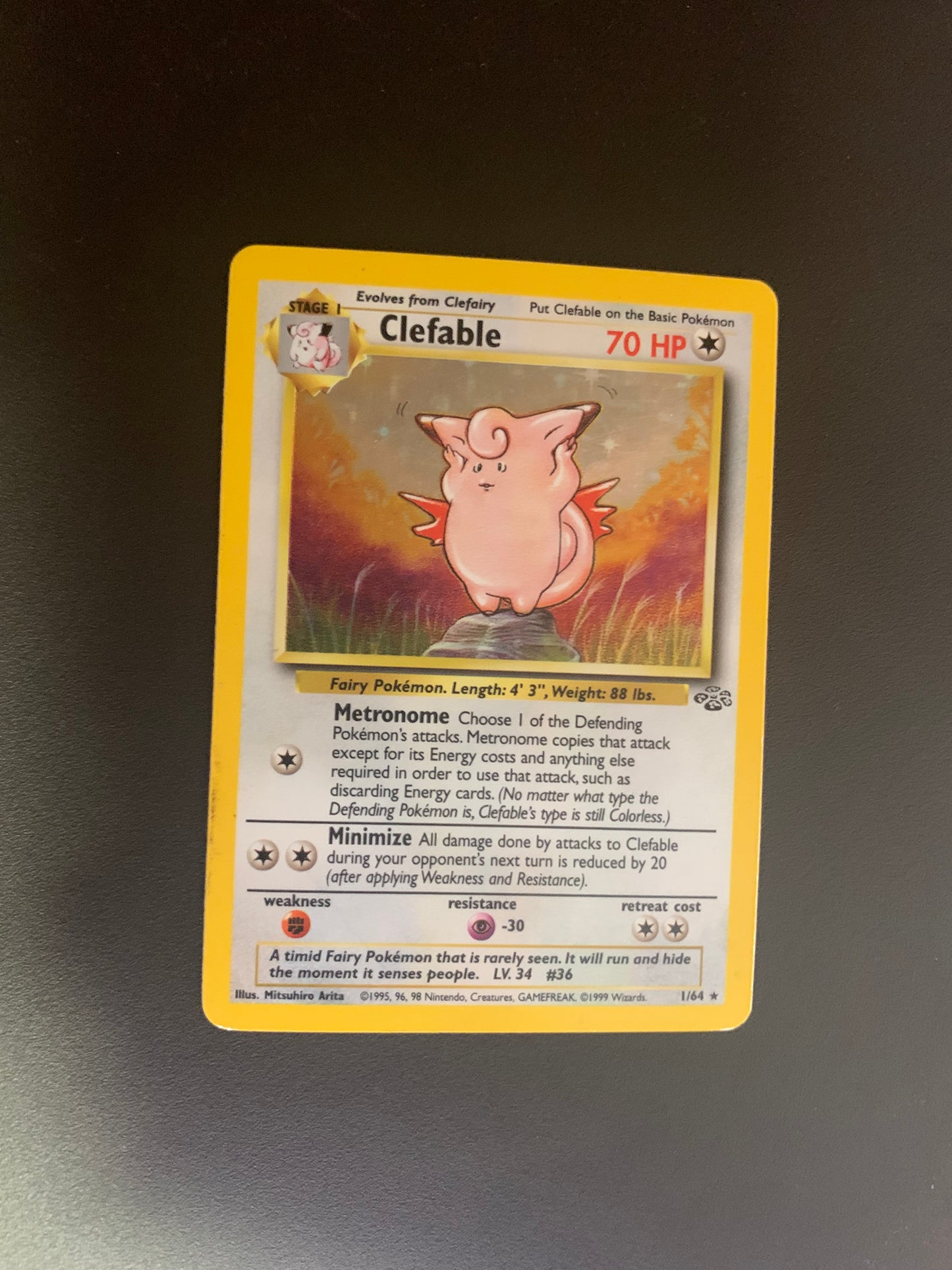 Pokemon Karte Holo Pixi Jungel 1/64 Englisch