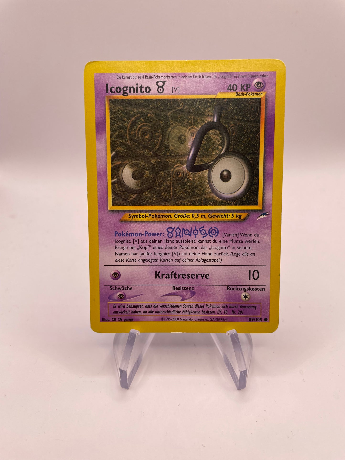 Pokemon Karte Neo Destiny Icognito 89/105 Deutsch