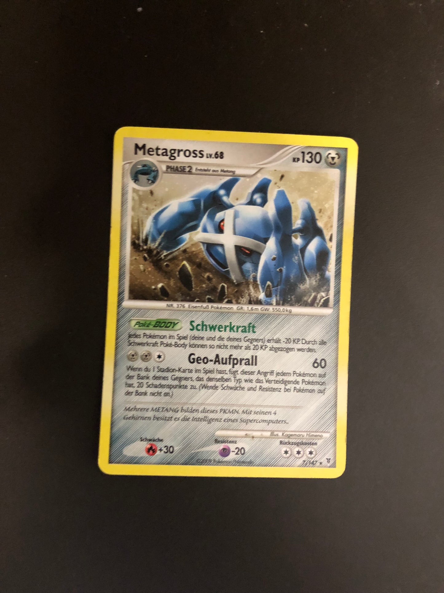 Pokemon Karte Holo Metagross 7/147 Deutsch