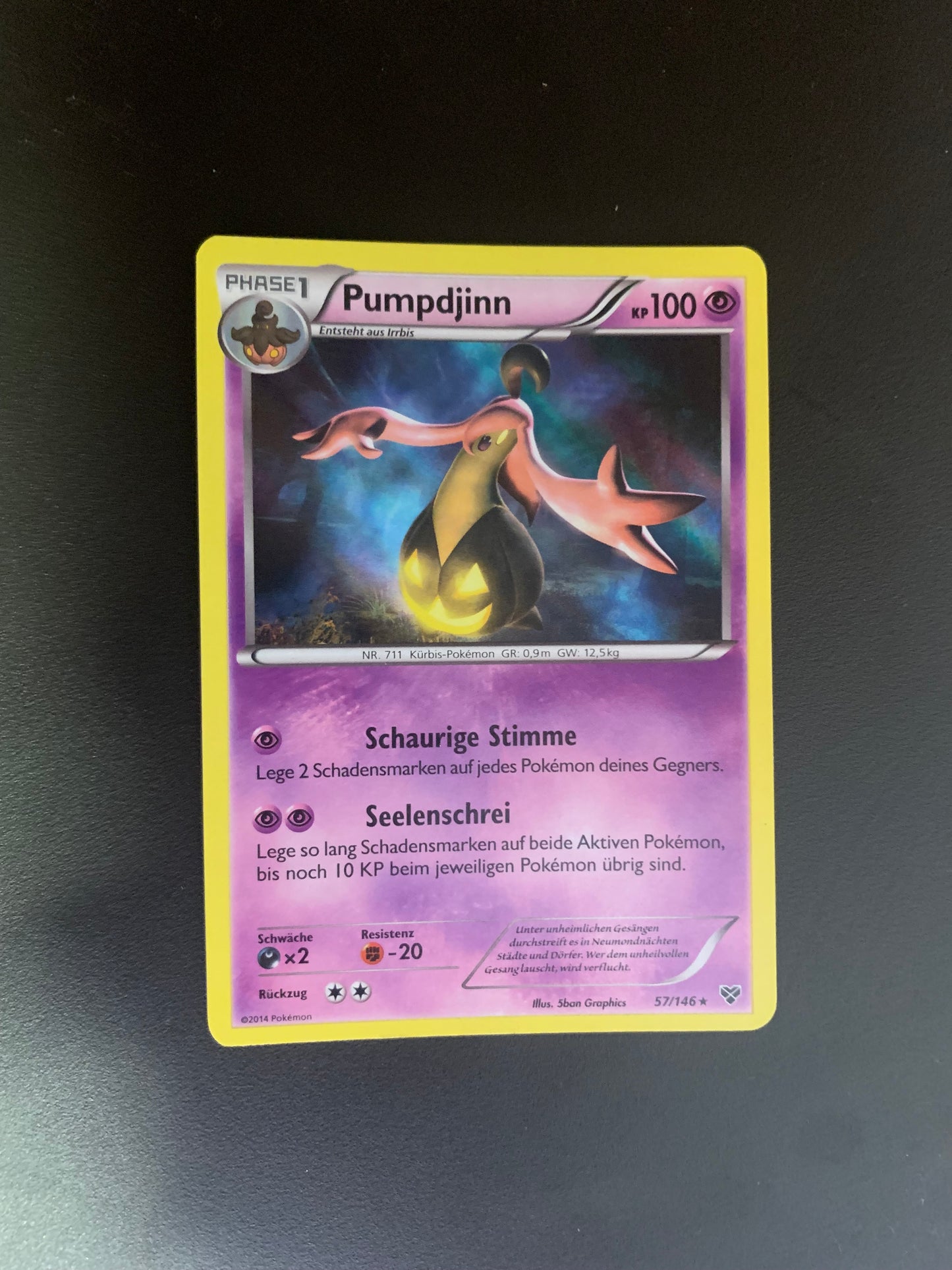 Pokemon Karte Holo Pumpdijnn 57/146 Deutsch