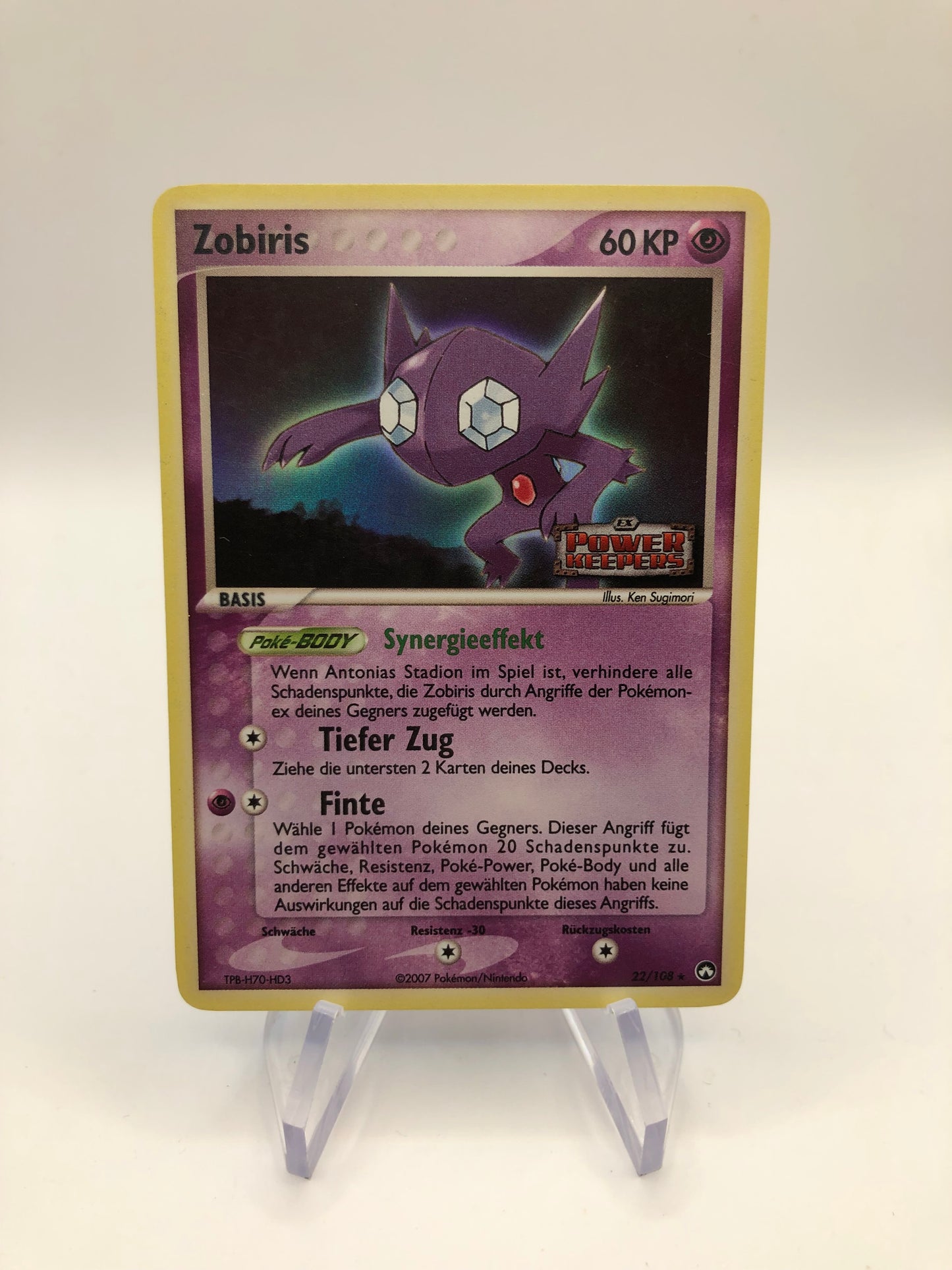 Pokemon Karte Revers Stamp Zobiris 22/108 Deutsch
