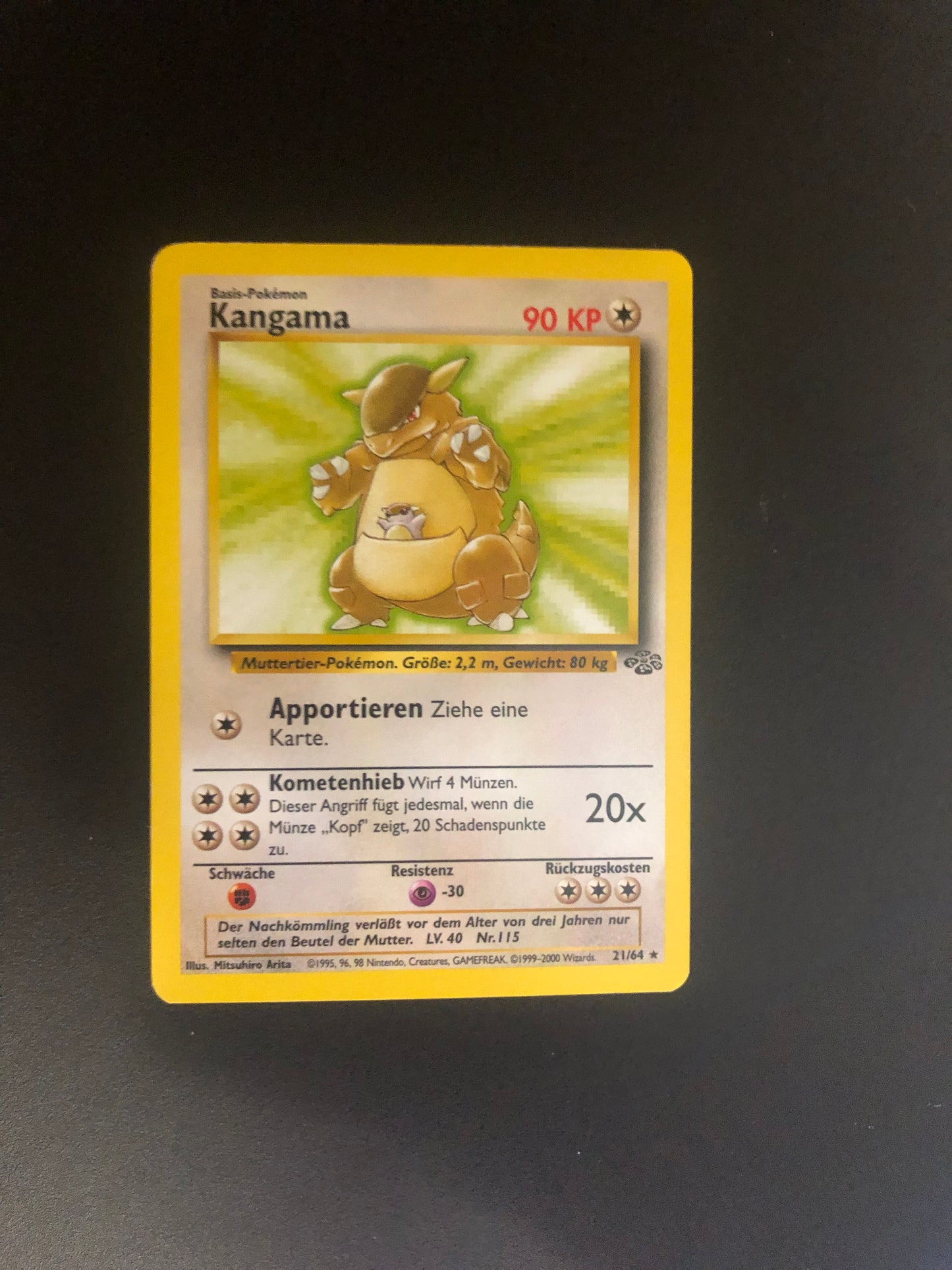 Pokemon Karte Jungel Kangama 21/64 Deutsch