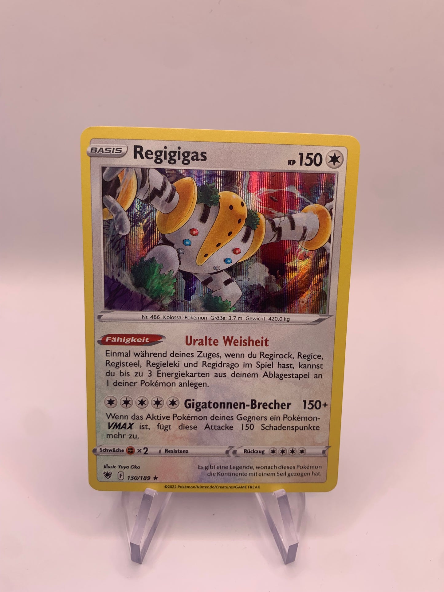 Pokemon Karte Holo Regigigas 130/189 Deutsch