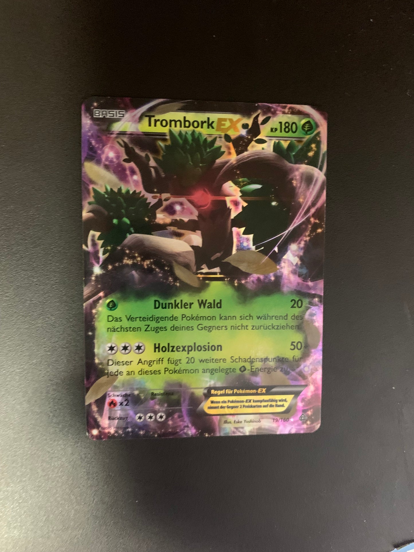 Pokemon Karte Ex Trombork 19/160 Deutsch