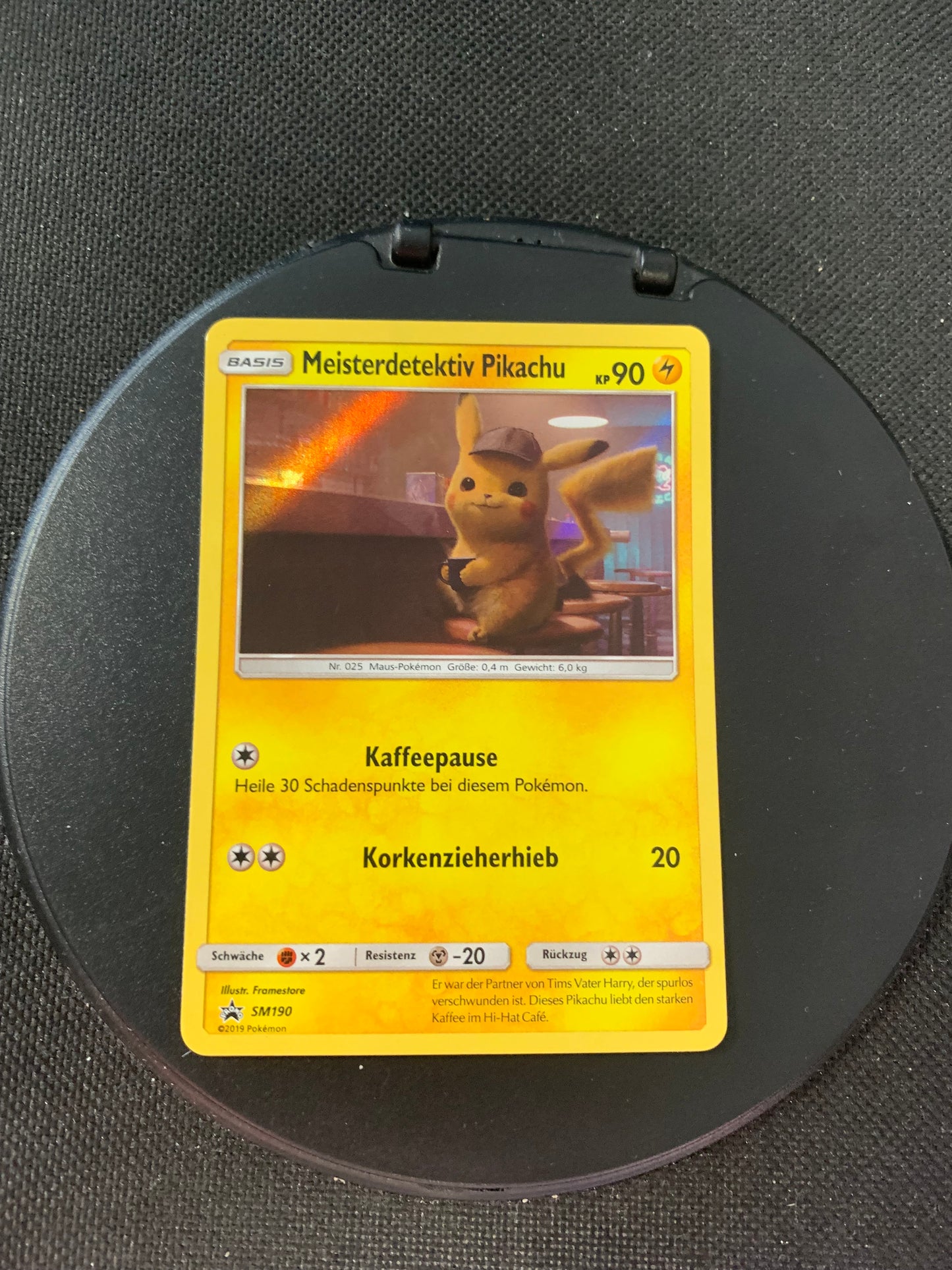 Pokemon Karte Detektiv Pikachu Meisterdetektiv Pikachu SM190 Deutsch