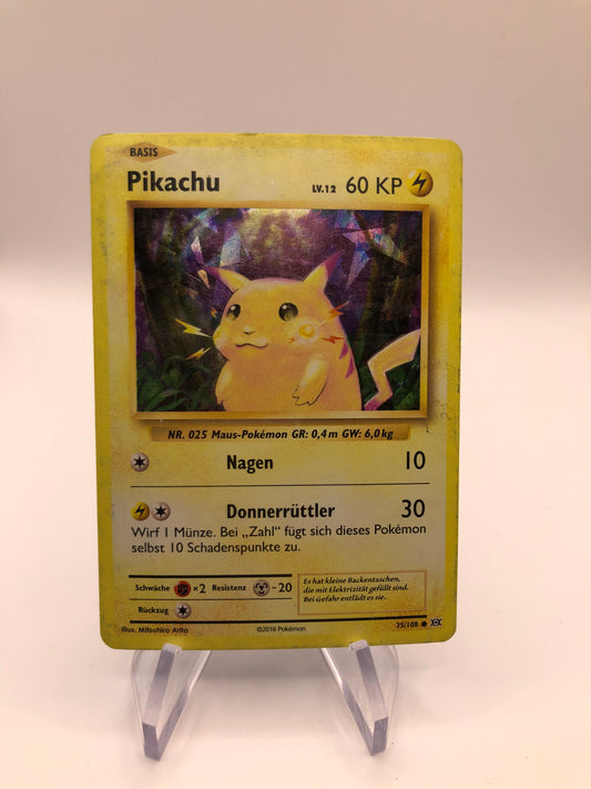 Pokemon Karte Holo Pikachu 35/108 Deutsch