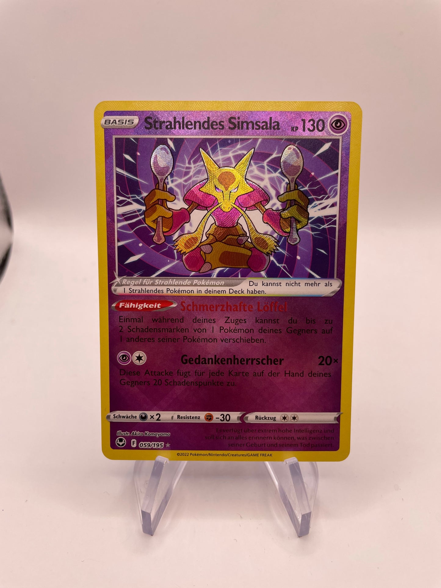 Pokemon Karte Strahlendes Simsala 59/195 Deutsch