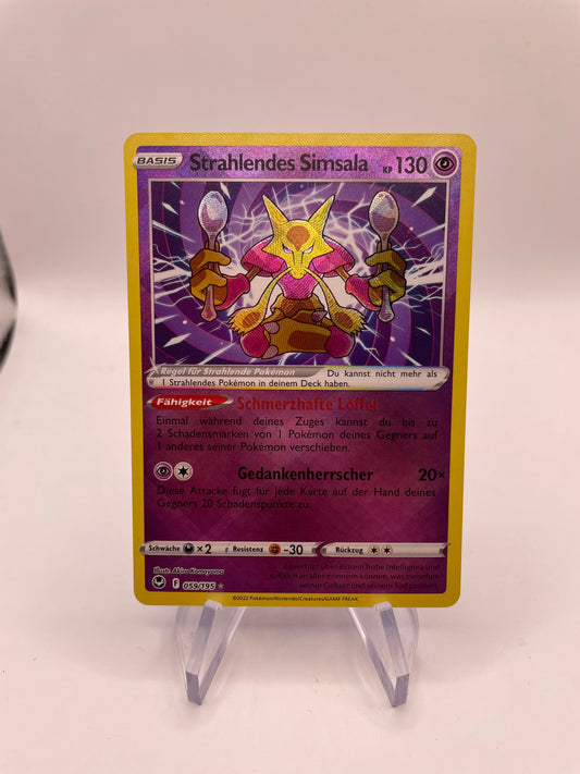 Pokemon Karte Strahlendes Simsala 59/195 Deutsch