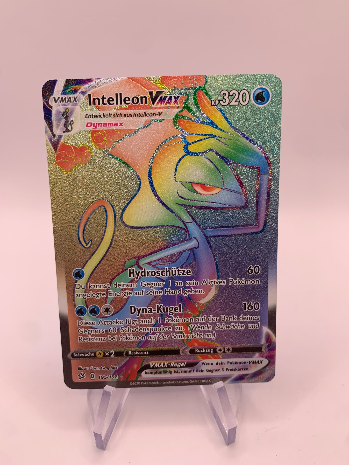 Pokémon card Vmax Inteleon 195/192 German