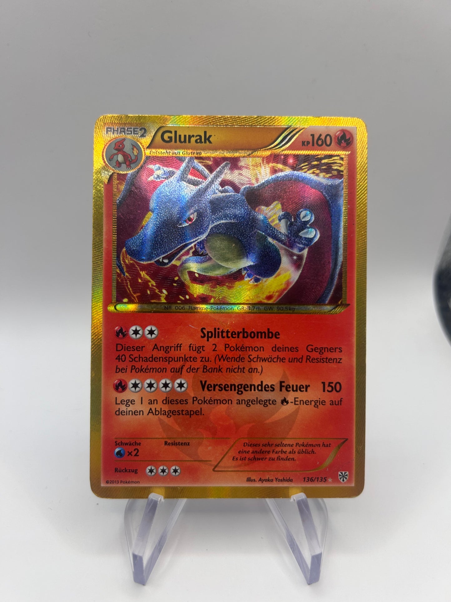 Pokemon Karte BW Shiny Glurak 136/135 Deutsch