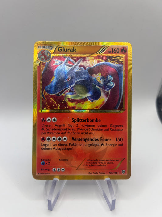 Pokemon Karte BW Shiny Glurak 136/135 Deutsch