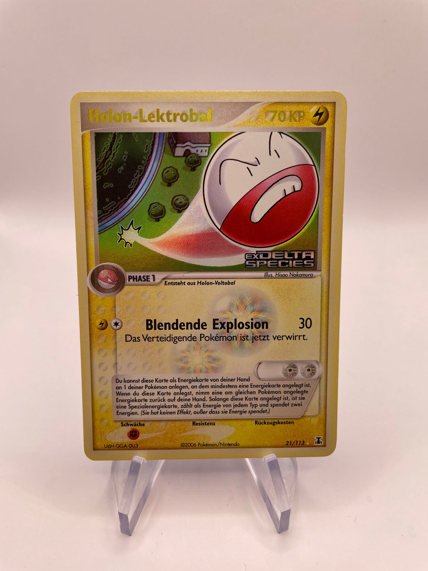Pokemon Karte Holo Holon-Lektrobal 21/113 Deutsch