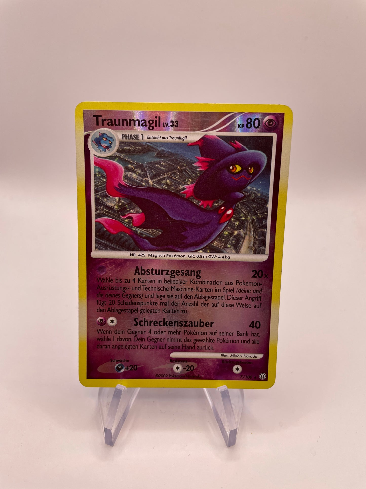 Pokémon Karte Reverse Traunmagil 7/100 Deutsch