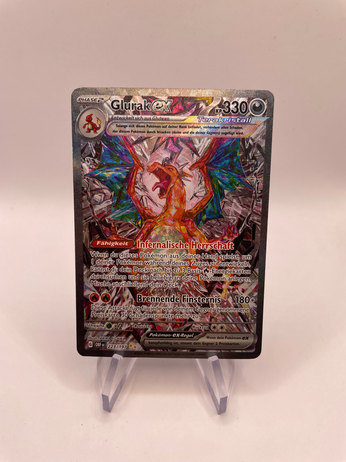 Pokemon Karte Ex Glurak 223/197 Deutsch