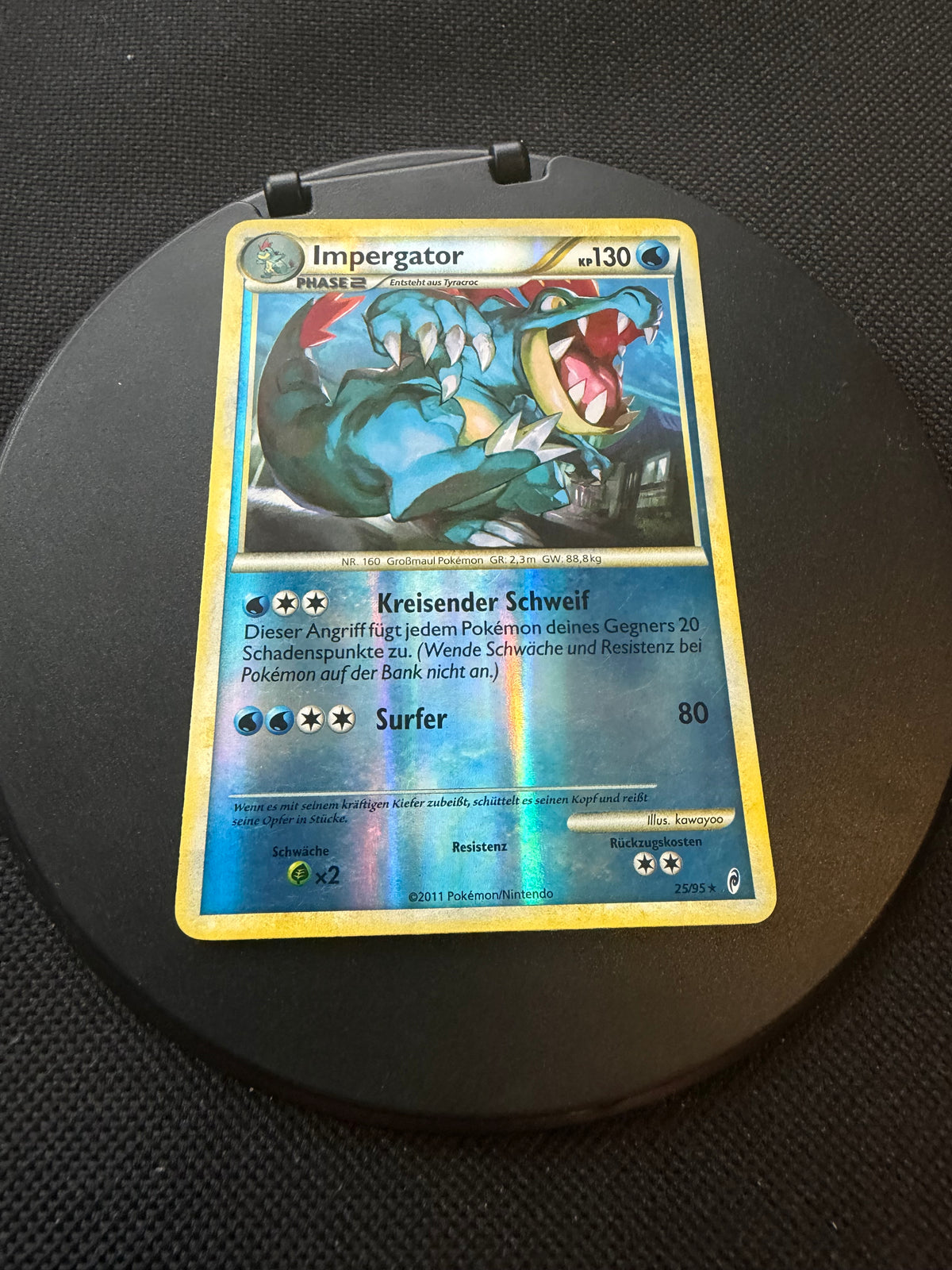 Pokemon Karte Reverse Impergator 25/95 Deutsch