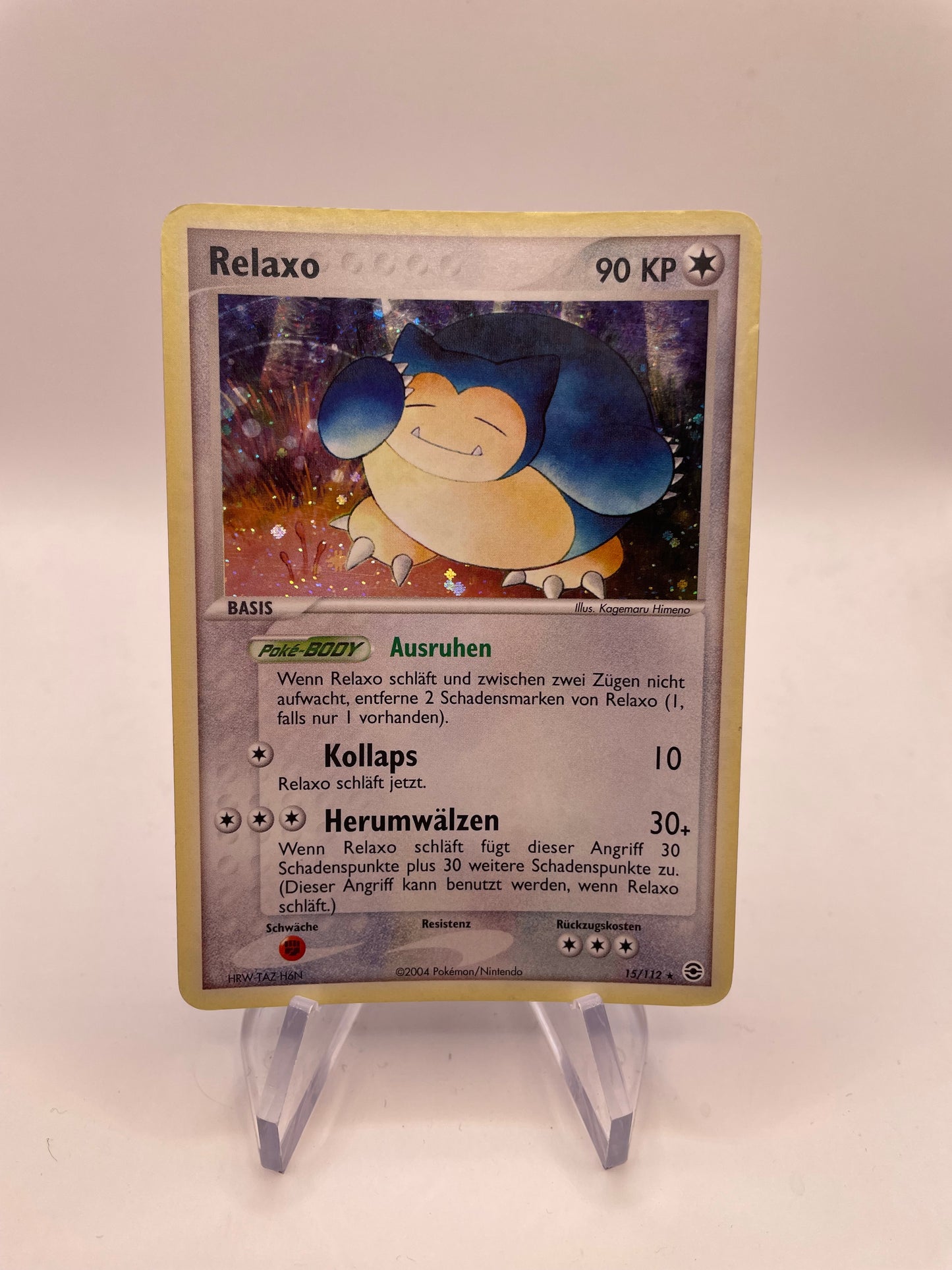 Pokemon Karte Holo Relaxo 15/112 Deutsch