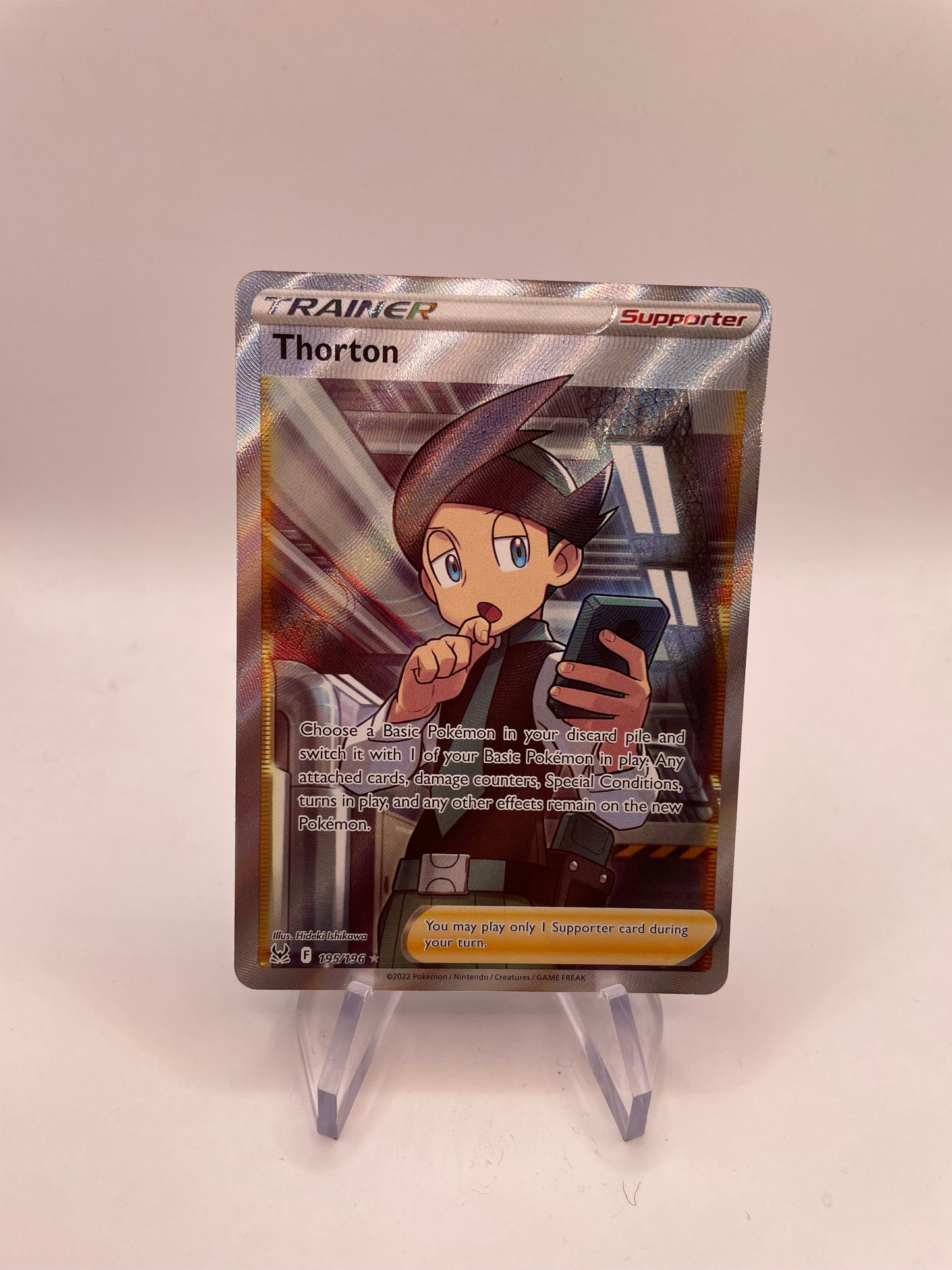 Pokemon Karte Trainer Thorton 195/196 Englisch
