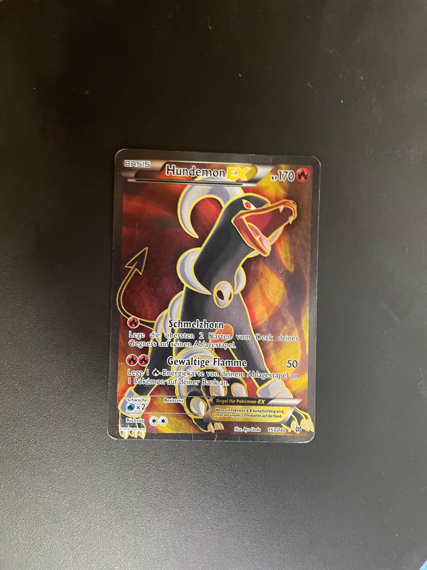 Pokemon Karte EX Hundemon 153/162 Deutsch