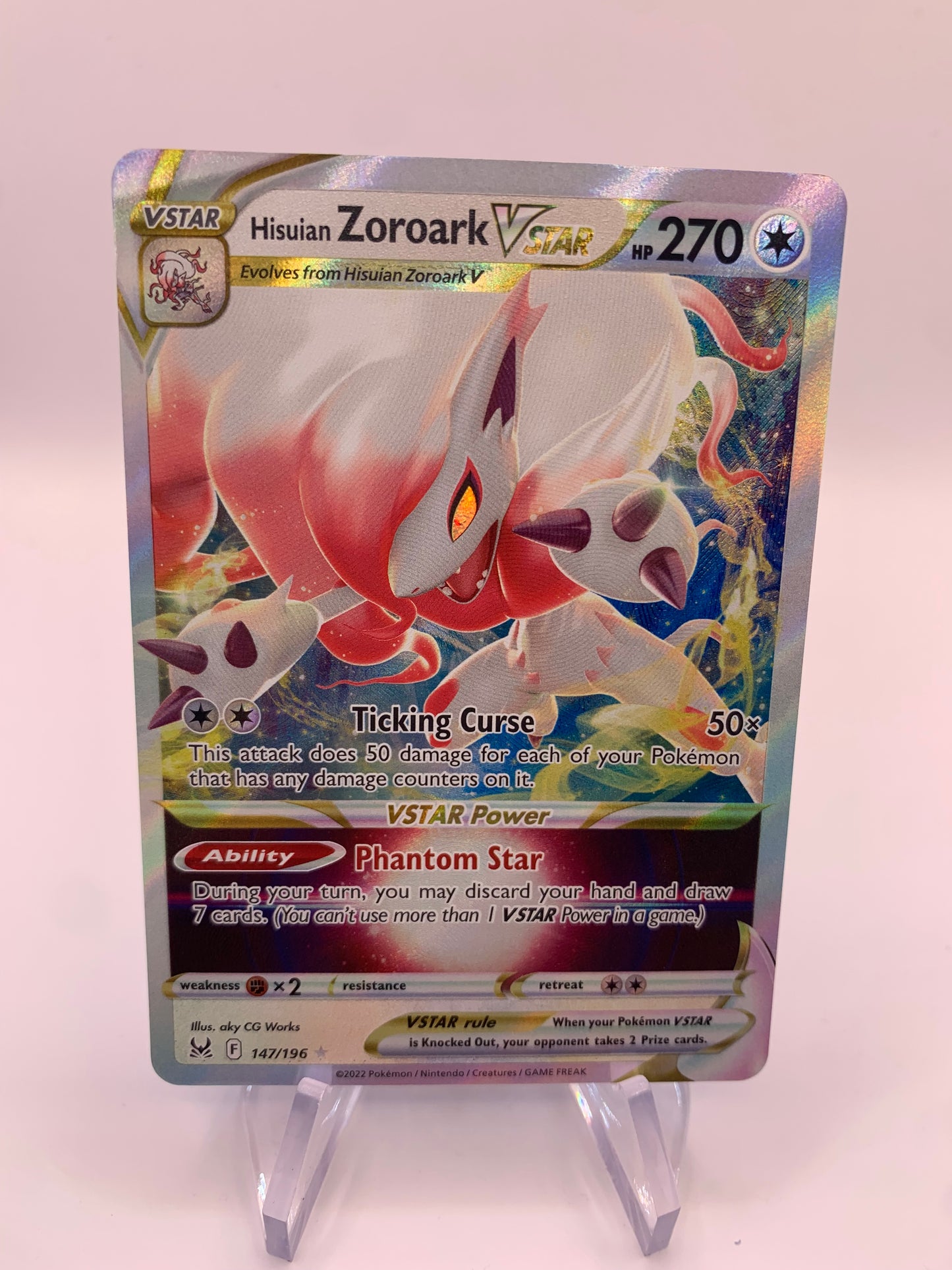 Pokemon Karte Vstar Zoroark 147/195 Englisch