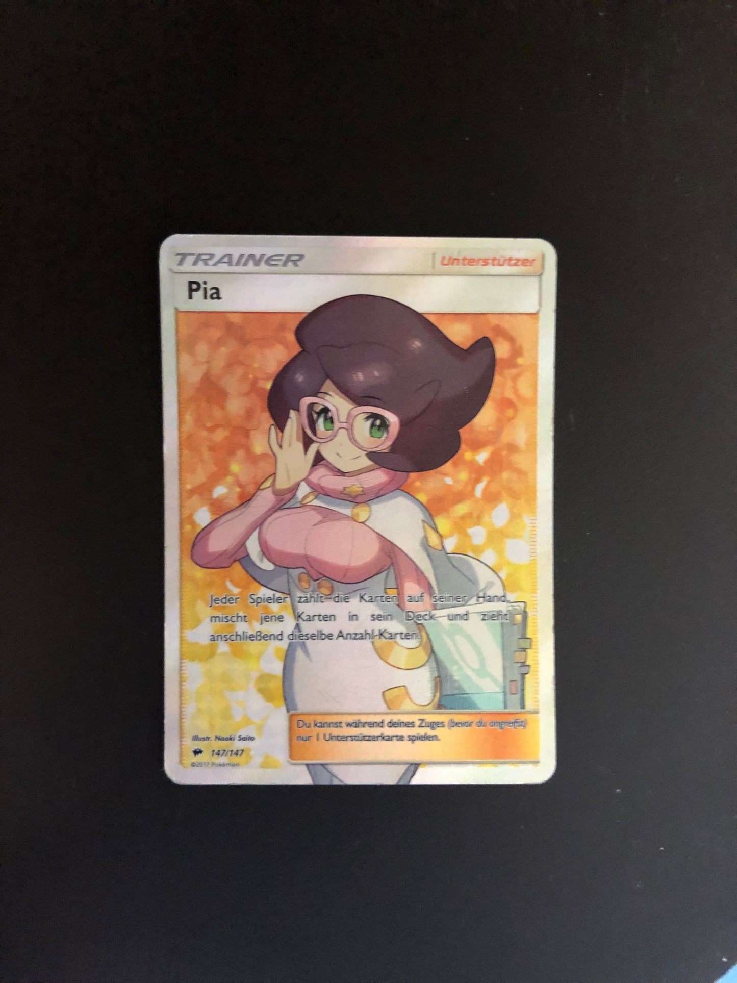 Pokemon Karte Trainer Pia 147/147 Deutsch
