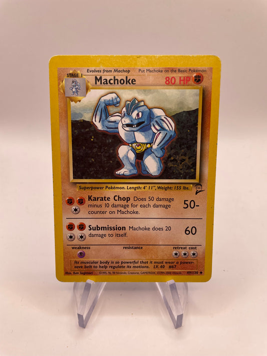 Pokemon Karte Base-Set 2 Machoke 49/130 Englisch