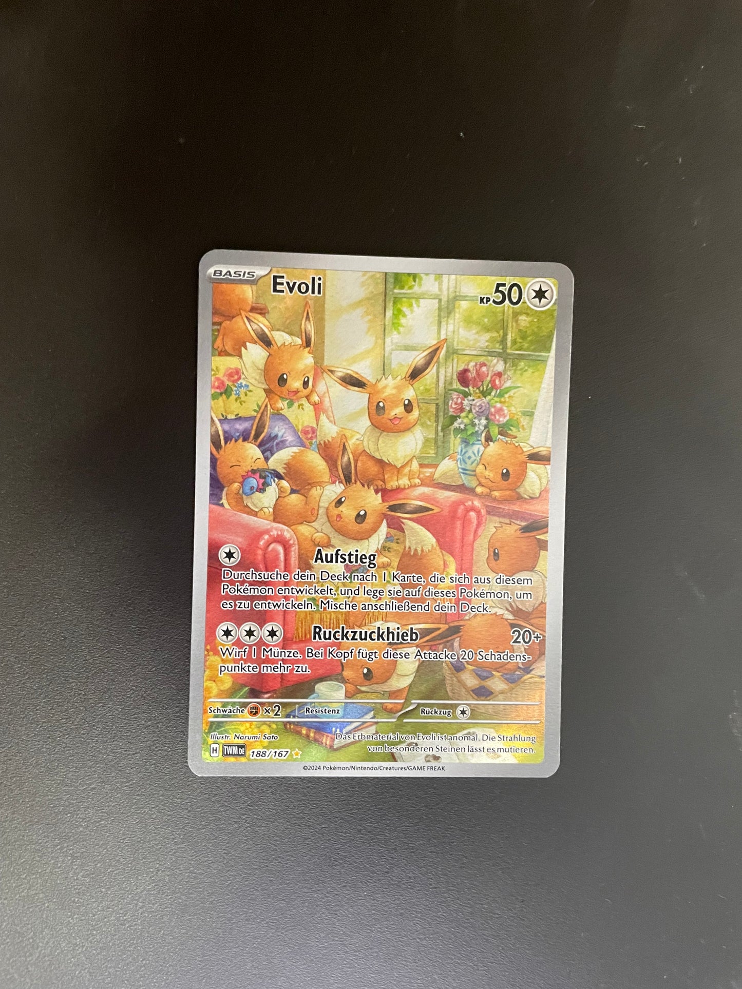 Pokemon Karte Art-Rare Evoli 188/167 Deutsch