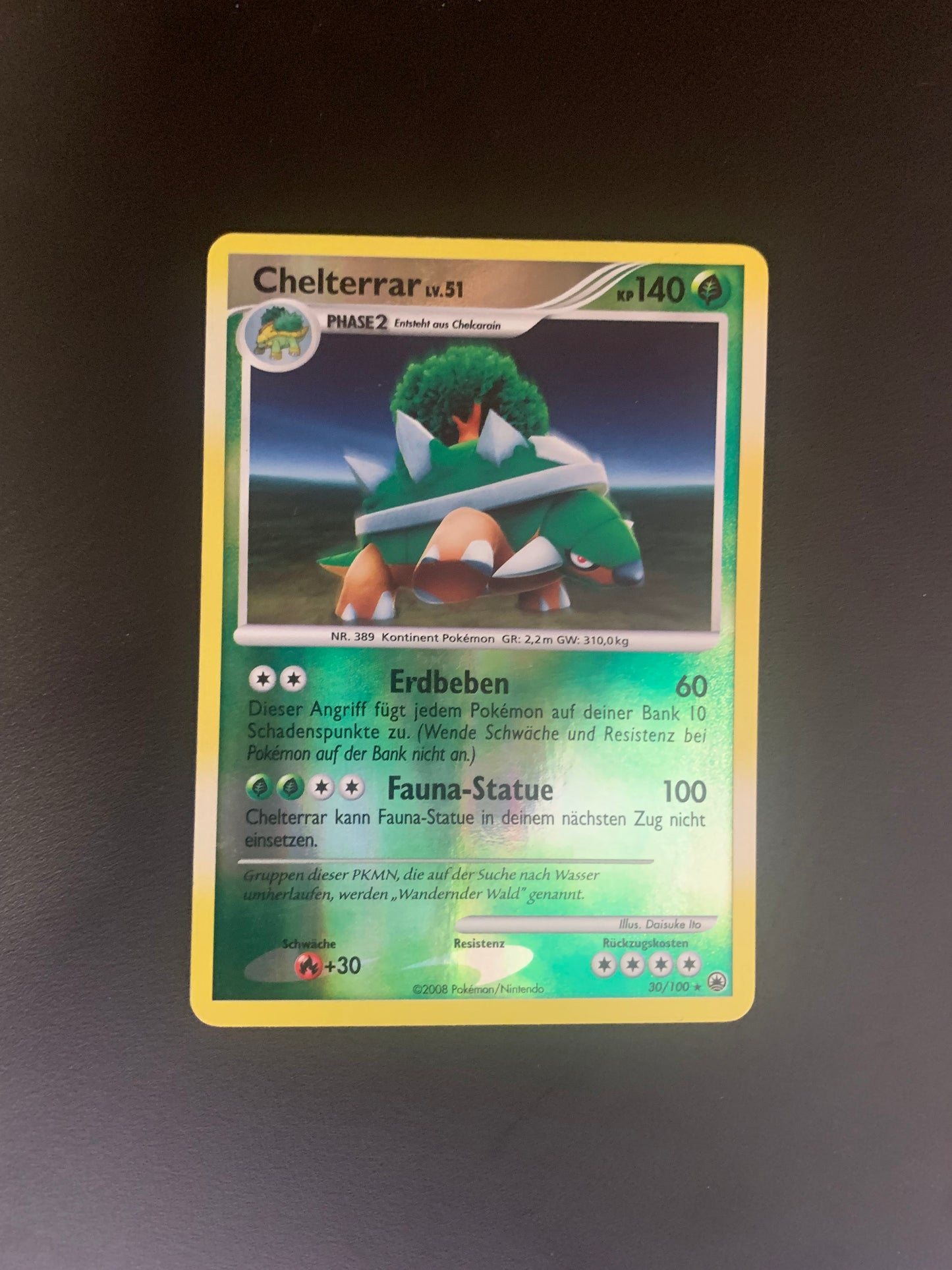 Pokemon Karte Chelterrar 30/100 Deutsch