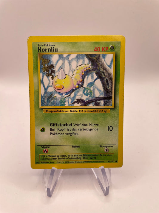 Pokemon Karte Base Set Hornliu 69/102 Deutsch