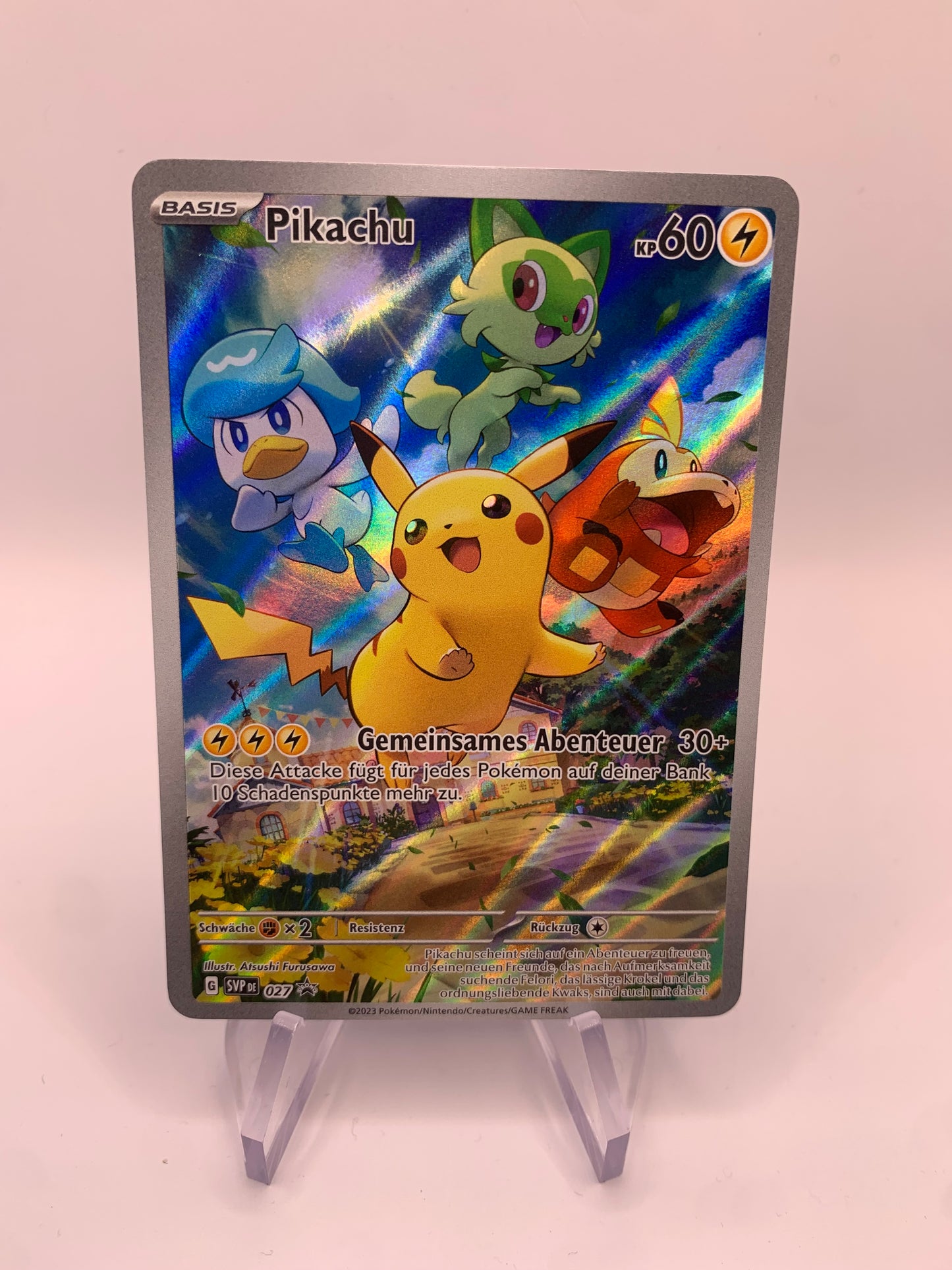 Pokemon Karte Art-Rare Promo Pikachu 27 Deutsch