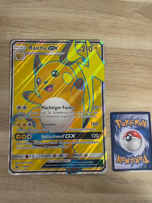 Pokemon Karte XXL GX Raichu SM90 Deutsch