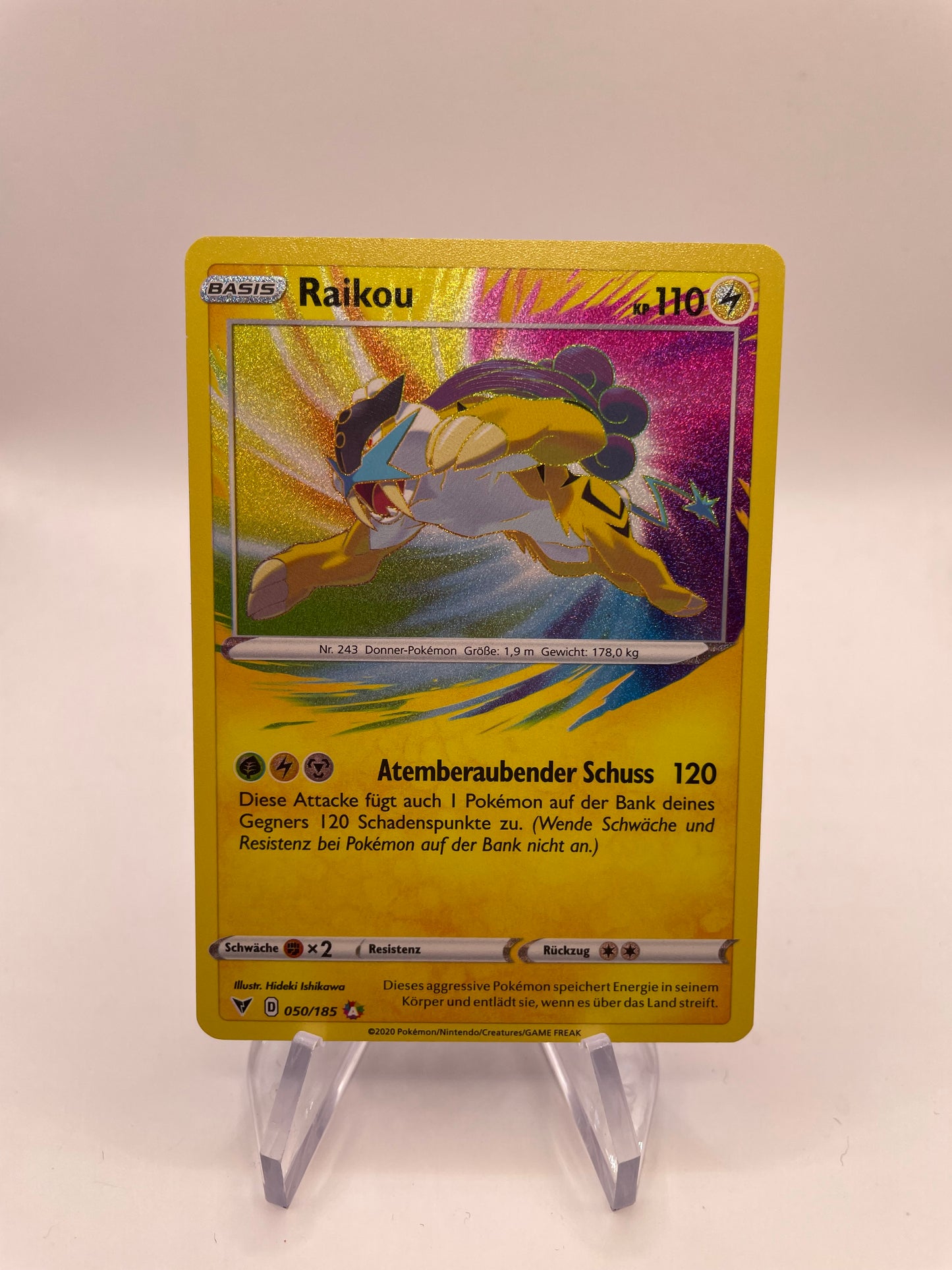 Pokemon Karte Raikou 50/185 Deutsch