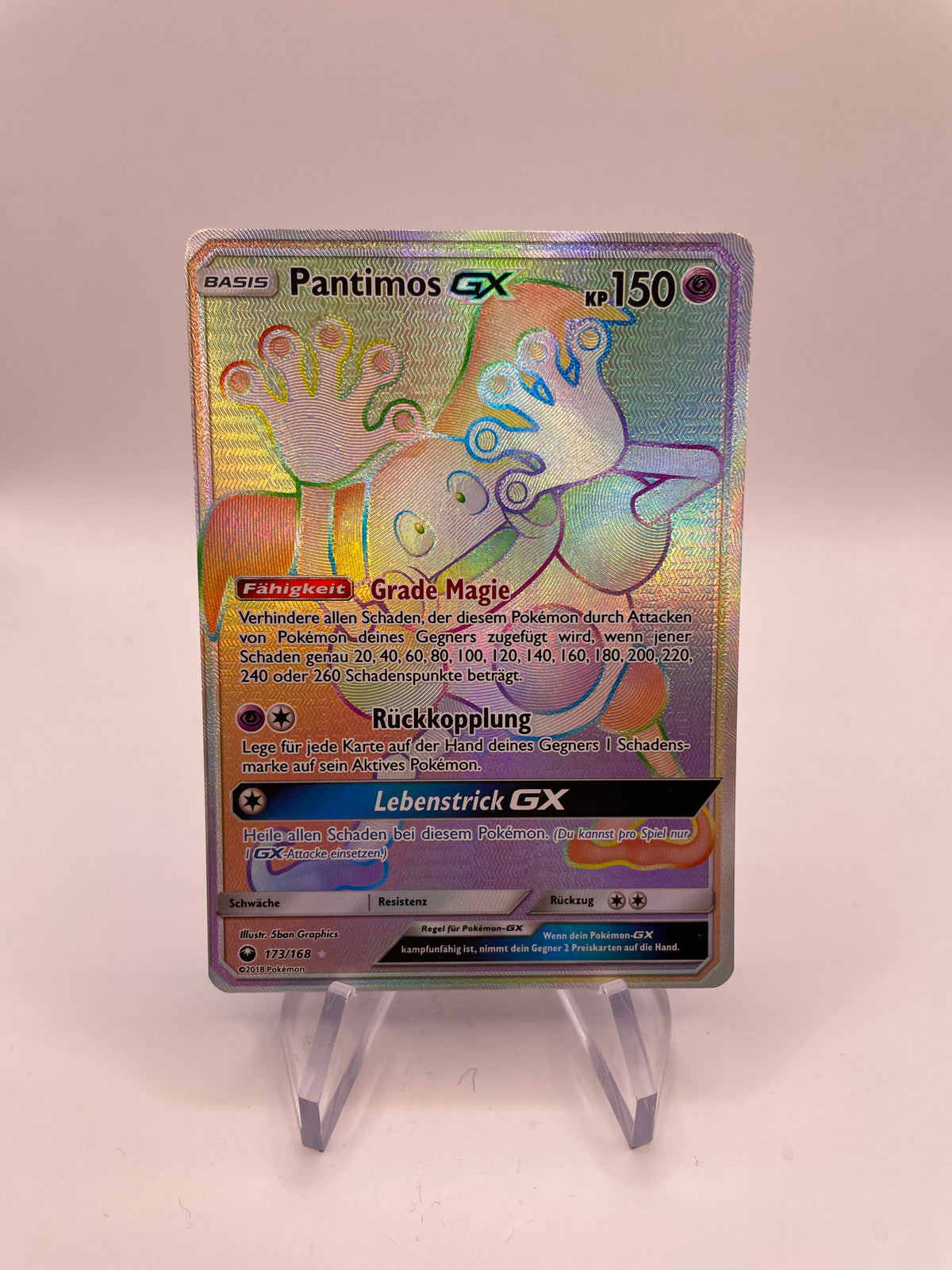 Pokemon Karte GX Rainbow Pantimos 173/168 Deutsch