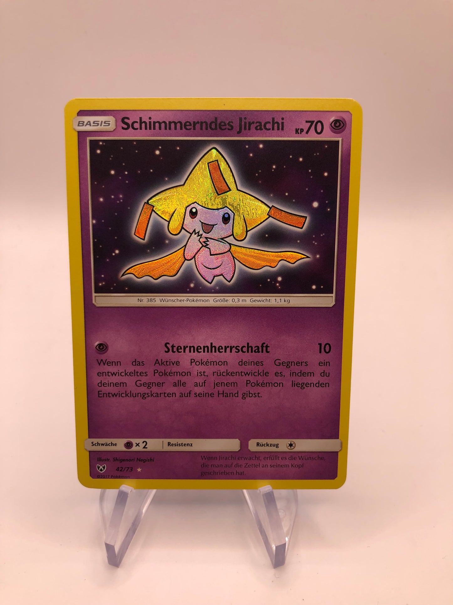 Pokemon Karte Holo Schimmerndes Jirachi 42/73 Deutsch