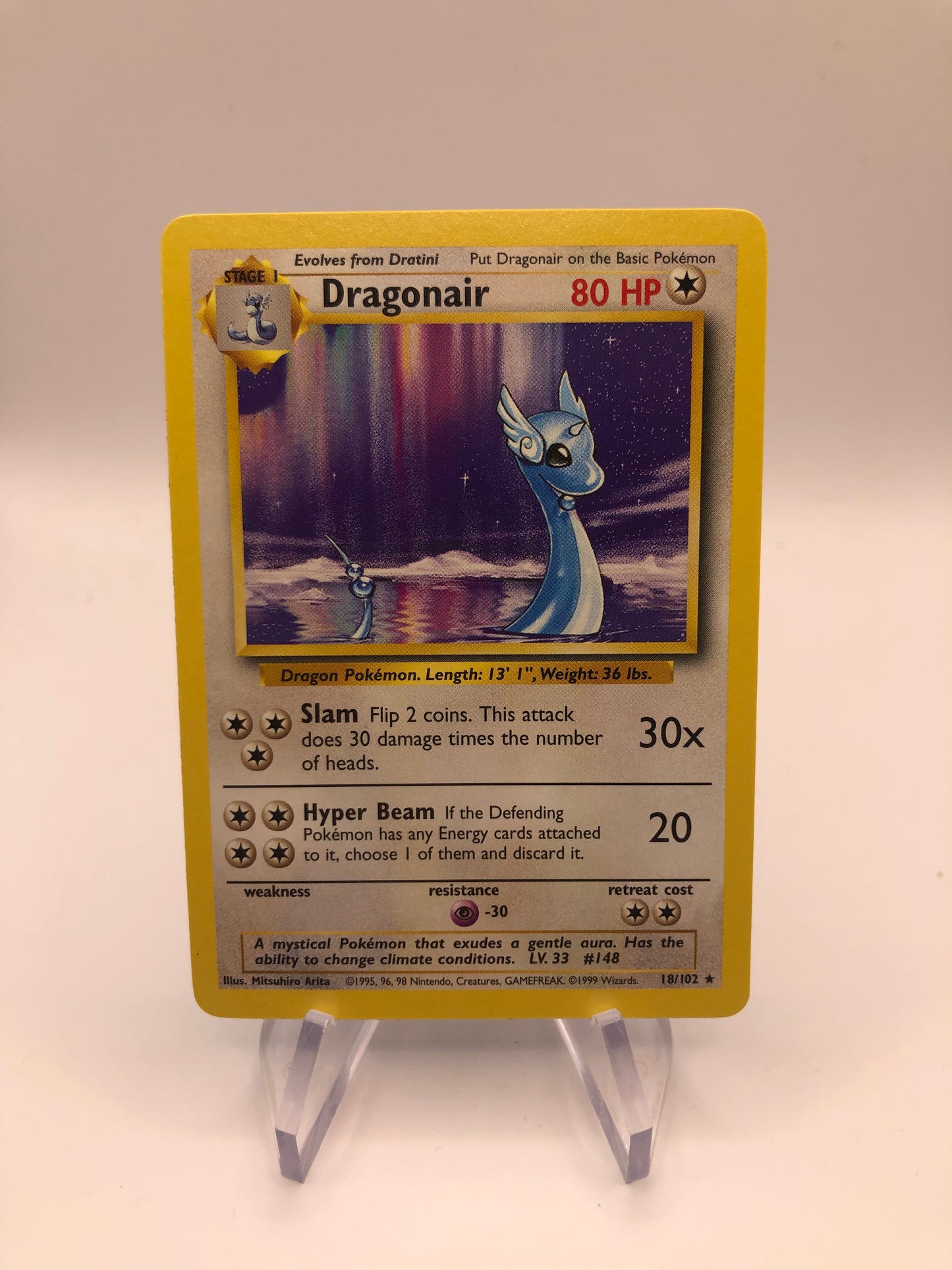 Pokemon Karte Base Set Dragonir 18/102 Englisch