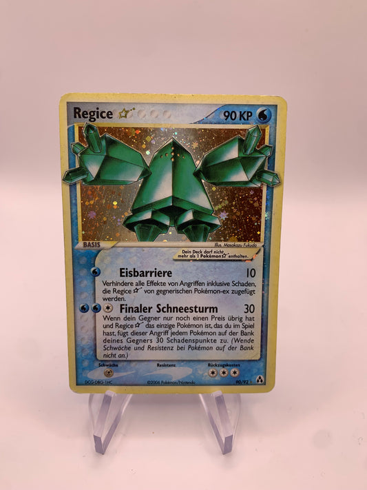 Pokemon Karte Holo Gold Star Regice 90/92 Deutsch