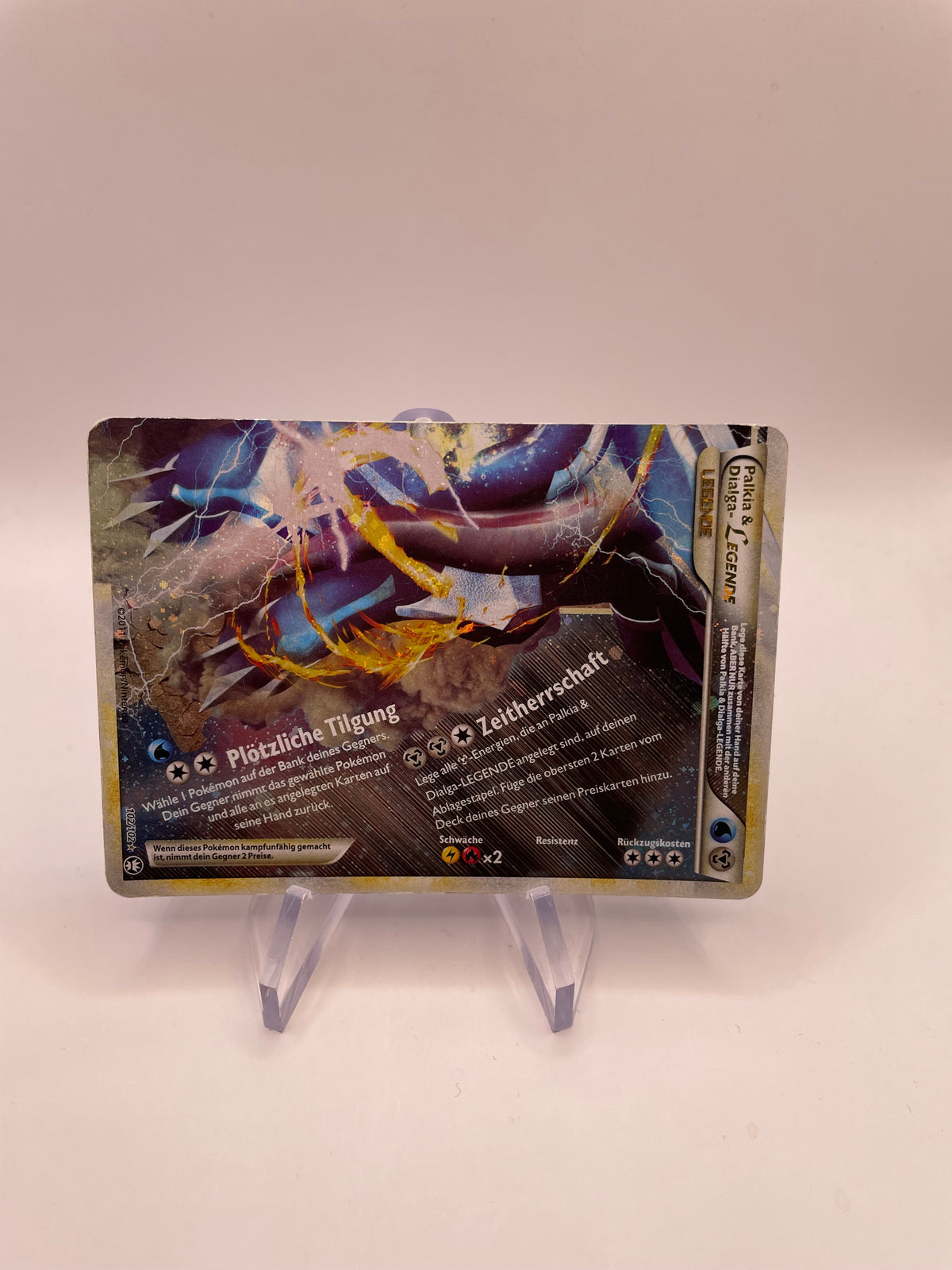Pokemon Karte Legende Palkia und Dialga 102/102 Deutsch