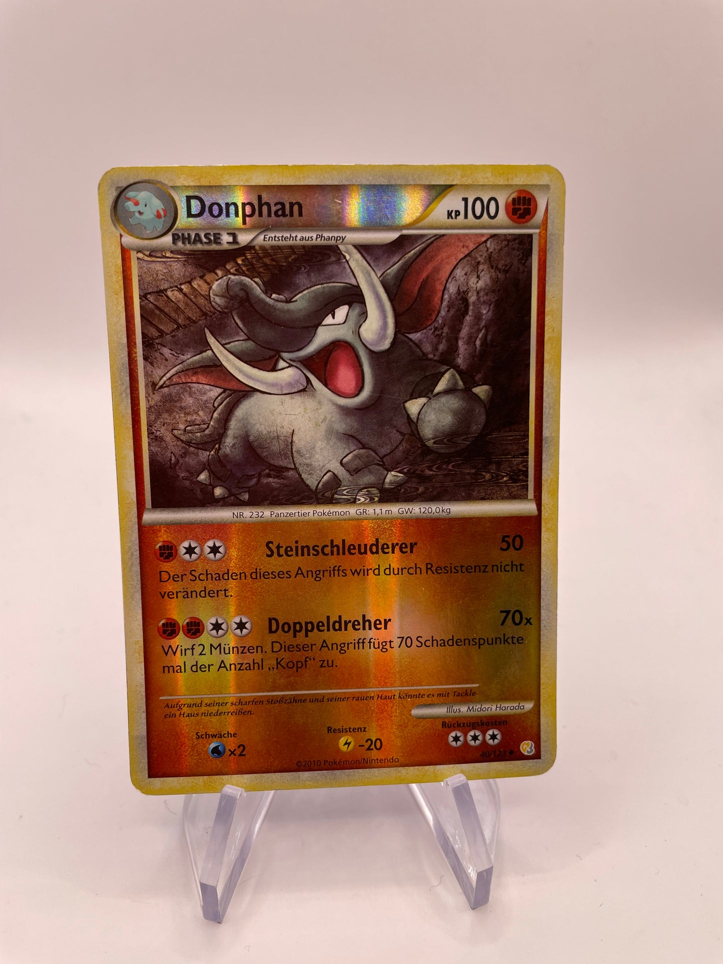 Pokemon Karte Revers Donphan 40/123 Deutsch