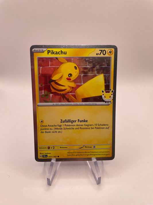 Pokemon Karte 30th Promo Pikachu 51/162 Deutsch