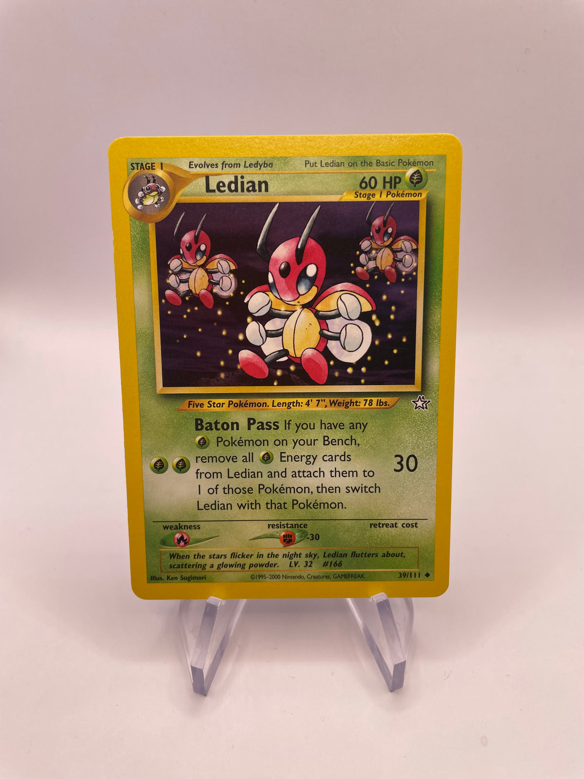 Pokemon Karte Ledian Neo Genesis 39/111 Englisch
