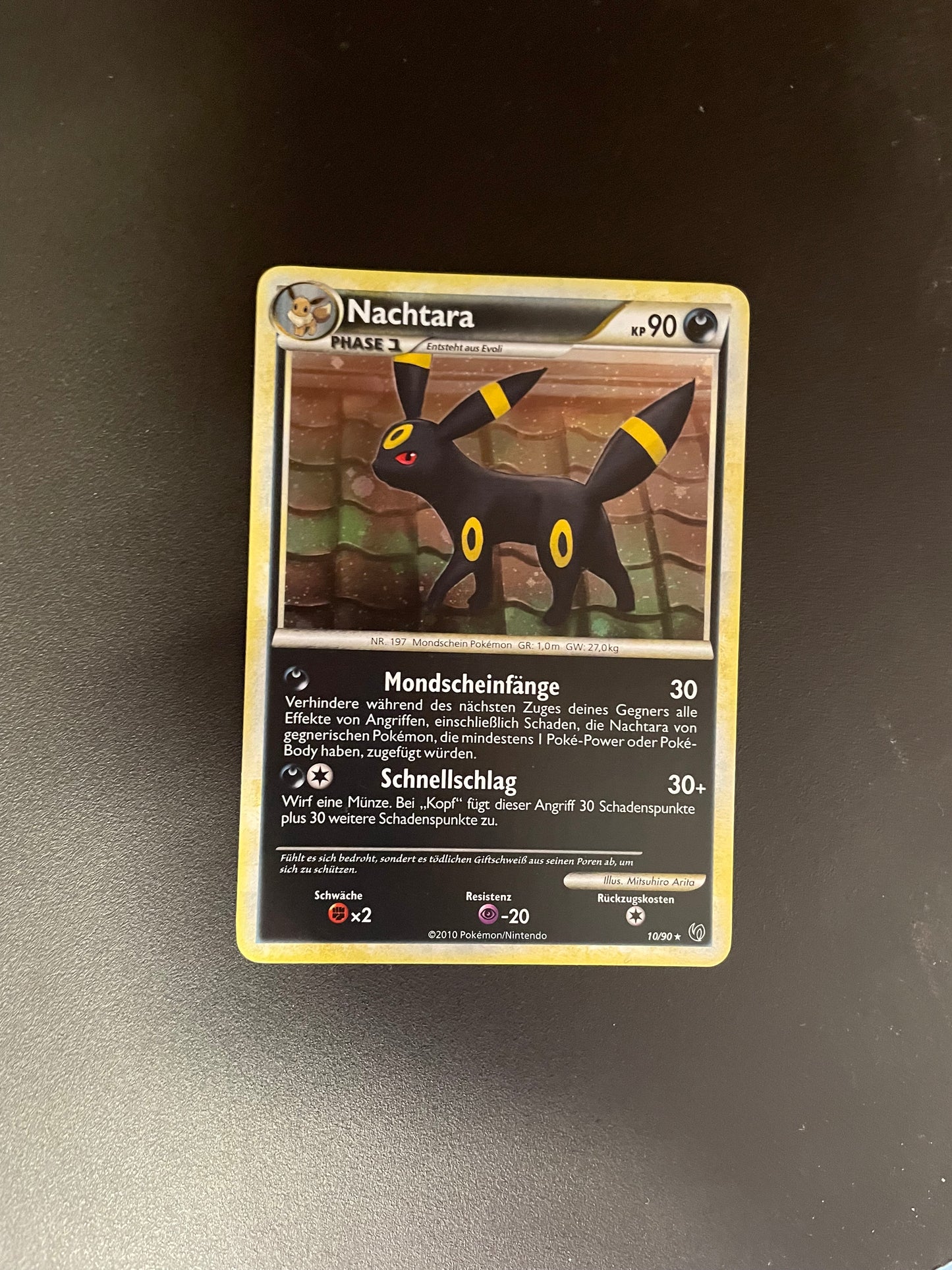 Pokemon Karte Holo Nachtara 10/90 Deutsch